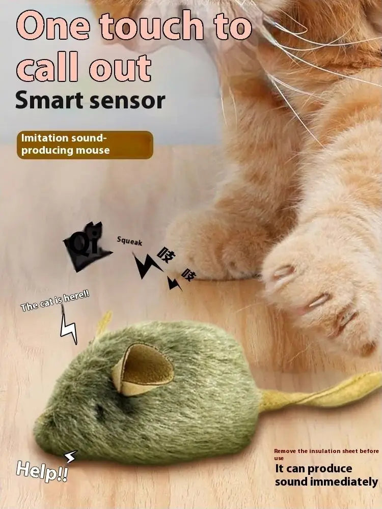 New Pet Interactive & Movement Toys Squeaky Mouse Cat Toy Automatic Cat Toys