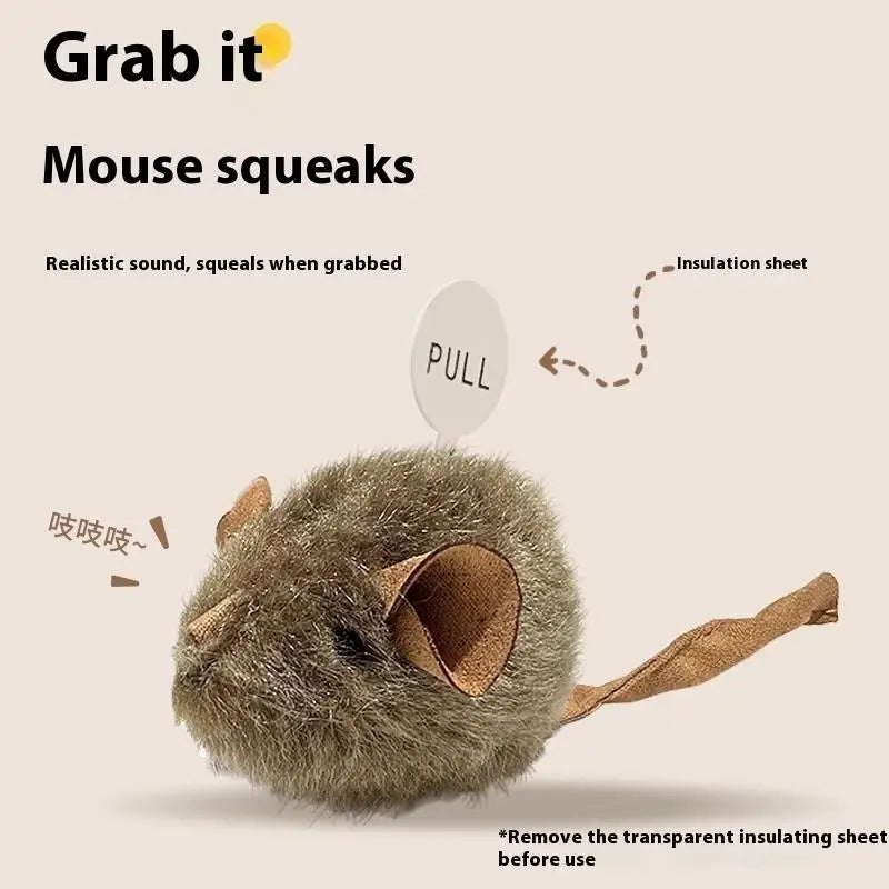 New Pet Interactive & Movement Toys Squeaky Mouse Cat Toy Automatic Cat Toys