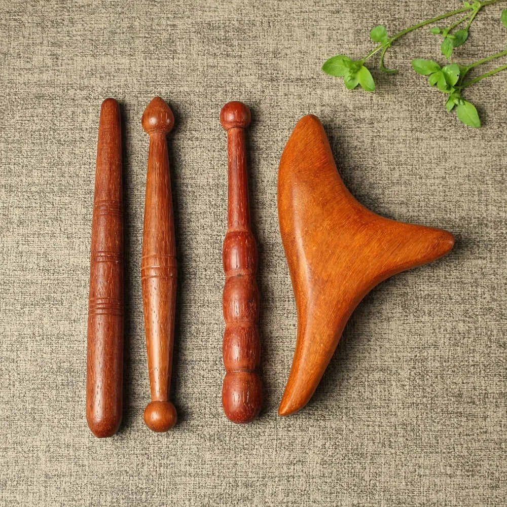 Wooden Massage Set Triangular Swallow Gua Sha Board Periocular Periocular Meridian Unblocking Foot Massager Foot Care Tools